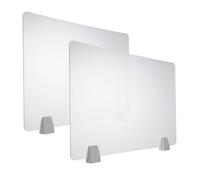 PATIKIL 40x60cm Desk Divider,2Set Desk Privacy Panel Acrylic Office Partition Boards Table Testing Dividers Panel Sneeze Guard Protective Shield for Office Kitchen Sink,Frosted Transparent