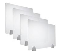 PATIKIL 40x60cm Desk Divider,4Set Desk Privacy Panel Acrylic Office Partition Boards Table Testing Dividers Panel Sneeze Guard Protective Shield for Office Kitchen Sink,Frosted Transparent