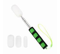 PATIKIL 41" Telescoping Sponge Stick for Pottery, Retractable Ceramic Sponge Tool with 3pcs Head for Removing Excess Water from Tall and Narrow Pottery, White/Green(0.79/1.18/1.57"W)
