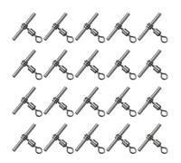PATIKIL 41Lbs Fishing Swivels, 20 Pack 3-Way T-Shape Brass Swivels Sleeve Fishing Tackle High Strength Cross Line Swivels for Rigs Freshwater Saltwater (10#)