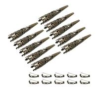 PATIKIL 41mm Corsage Decorative Holder, 10 Pcs Brooch Pin Vase Pocket Boutonnieres Holder with Bar Pins for Wedding Party DIY Crafts, Bronze
