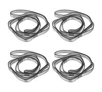 PATIKIL 43 Inch Daisy Chain Straps, 4 Pack Strong Climbing Strap Adjustable Nylon Chain Sling with 8 Loops for Aerial Yoga Hammock Swing, Gray