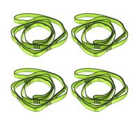 PATIKIL 43 Inch Daisy Chain Straps, 4 Pack Strong Climbing Strap Adjustable Nylon Chain Sling with 8 Loops for Aerial Yoga Hammock Swing, Green