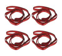 PATIKIL 43 Inch Daisy Chain Straps, 4 Pack Strong Climbing Strap Adjustable Nylon Chain Sling with 8 Loops for Aerial Yoga Hammock Swing, Red