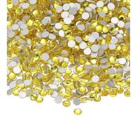 PATIKIL 4320Pcs SS10 Round Flatback Crystal 2.8-2.9mm Glass Rhinestones Gems Diamonds for DIY Crafts Clothes Shoes Nail Art Decoration, Yellow