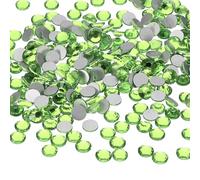 PATIKIL 4320Pcs SS10 Round Flatback Crystal 2.8-2.9mm Glass Rhinestones Gems Diamonds for DIY Crafts Clothes Shoes Nail Art Decoration, Light Green