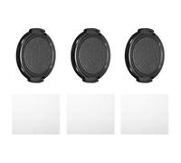 PATIKIL 43mm Lens Cap, 3 Pack Sides Pinch Snap Camera Lens Cover for Front Lens with Cloth, Suitable for 43mm Thread Universal DSLR Lenses for Nikon, for Fujifilm, for Pentax, for Leica