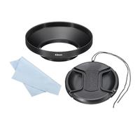 PATIKIL 43mm Lens Hood, Wide Angle Matte Surface Anti-reflective Inside Hood with 67mm Lens Cap and Cleaning Cloth for Camera Lens, Black for Nikon, for Fujifilm, for Pentax, for Leica