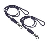 PATIKIL 44cm Neck Lanyard with Hook, 2 Pcs Long Neck Strap Lanyard Badge Lanyard for ID Badges Holder Keys USB Keychain USB Office, Dark Blue
