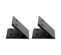 PATIKIL 45 Degree Angle Corner Brackets, 2Pcs 2.36x1.77 Inch Aluminum Extrusion Profile Accessories Corner Brace Joint Connectors for 3060 Series (Black)