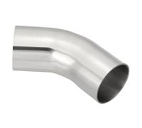 PATIKIL 45 Degree Bend Elbow, 2 1/2inch OD Sanitary Exhaust Pipe Elbow Intercooler Pipe Mandrel Elbow Connector Tube for Welding Brewery Equipment HVAC Stair Handrail, 1 Pcs