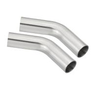 PATIKIL 45 Degree Bend Elbow Sanitary Exhaust Pipe 1" OD 2Pcs | Intercooler Pipe Mandrel Connector Tube,for Welding Brewery Equipment HVAC Stair Handrail