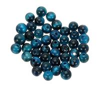 PATIKIL 45 Pcs Sky Blue Cat's Eye Beads, 4mm Round Natural Gemstone Beads Smooth Stone Beads Tiger's Eye Loose Beads for Bracelet Necklace Jewelry Making DIY