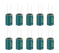 PATIKIL 450V 47uF Electrolytic Capacitors, 10Pcs 16x25mm Aluminum High Frequency Electrolytic Capacitors for TV, LCD Monitor, Refrigerator, Circuit Boards, Green