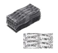 PATIKIL 45x23mm PVC Perforated Shrink Bands, 250Pcs 2 Mil Thick Heat Shrink Seal Wrap Fit for 3/4"-1" Cap Diameter Essential Oil Bottles Jars Cans Tin Word Style, Clear