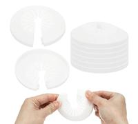 PATIKIL 46mm Plumbing Cover Plates, 9 PCS Wall Split Flange Pipe Cover Decoration Escutcheon Plate Collar Flange Water Pipe Cover Decoration PP Plastic for Wall Pipe Tube Hole, White