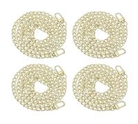 PATIKIL 47.2" Flat Purse Chain, 4 Pack Light Gold Chain Purse Strap Handbag Chains Crossbody Straps Extender for Tote Wallet Clutch Satchel Short Bag
