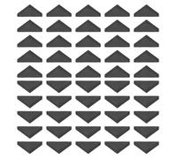 PATIKIL 47 x 47 x 12mm Corner Protectors, 50pcs Shape Triple-cornered Glass Table Corner Covers for Glass Metal Sheets Mirror Ceramic Tile Black