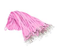 PATIKIL 47cm Lanyards Bulk, 100pcs Badge Lanyard for ID Badges Teacher Lanyards Durable Neck Lanyard with Clip for ID Card Badges Keys Name Tag Wallet Cruise Phone, Pink