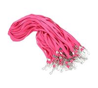 PATIKIL 47cm Lanyards Bulk, 50pcs Badge Lanyard for ID Badges Teacher Lanyards Durable Neck Lanyard with Clip for ID Card Badges Keys Name Tag Wallet Cruise Phone, Hot Pink