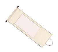 PATIKIL 47x16 Inch Xuan Paper Scroll, Silk Half Raw Ripe Blank Hanging Xuan Paper Chinese Calligraphy Practice Roll for Art Painting Home Decor, Beige
