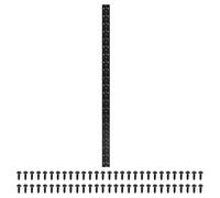 PATIKIL 47x2 Inch Piano Hinge, 1 Pack 201 Stainless Steel Continuous Hinge with Holes for Piano Gate Door Wooden Storage Box Cabinet Boat, Black