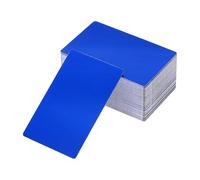 PATIKIL 48 Pack Metal Business Cards Anodized 0.8mm Thick Anodized Aluminum Blanks Name Card 3.4x2.1Inch Laser Engrave Printable Name Card for Custom DIY, Blue