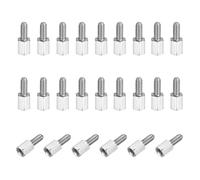 PATIKIL 48 Pcs 4-40 6mm+7mm Male Female Hex Standoff, Nickel Plated Iron PCB Motherboard Spacer Standoffs for Computer Cases Circuit Boards FPV Drone Quadcopter, Silver