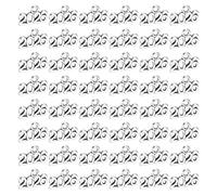 PATIKIL 48 Pcs Metal Year Number Charm, 2026 Graduation Tassel Year Charms for Bracelets Earrings Graduate Hats Tassel DIY Crafting, Silver