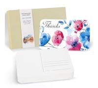 PATIKIL 48 Sheets Watercolor Postcards, 100% Cotton 4x6 Inch Blank Rounded Corners Water Color Paper Post Cards Hot Pressed for Mailing Art Painting Drawing, 140lb/300 GSM(Beige Box)