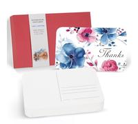 PATIKIL 48 Sheets Watercolor Postcards, 100% Cotton 4x6 Inch Blank Rounded Corners Water Color Paper Post Cards Cold Pressed for Mailing Art Painting Drawing, 140lb/300 GSM(Red)