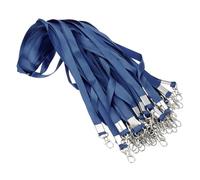 PATIKIL 48cm Lanyards Bulk, 100pcs Teacher Lanyards for ID Badges Keys Badge Lanyard Durable Personalized with Clip for ID Card, Navy Blue
