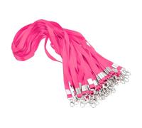 PATIKIL 48cm Lanyards Bulk, 50pcs Teacher Lanyards for ID Badges Keys Badge Lanyard Durable Personalized with Clip for ID Card, Hot Pink