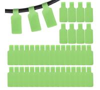 PATIKIL 48Pcs Cable Labels Tags, 1.8" Write on Wire Tags Cord Labels Hook Loop Rectangle Cable Ties for Electronics Organize Wire Classify Identification Management, Green