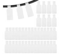 PATIKIL 48Pcs Cable Labels Tags, 1.8" Write on Wire Tags Cord Labels Hook Loop Rectangle Cable Ties for Electronics Organize Wire Classify Identification Management, White