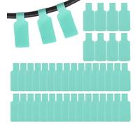 PATIKIL 48Pcs Cable Labels Tags, 1.8" Write on Wire Tags Cord Labels Hook Loop Rectangle Cable Ties for Electronics Organize Wire Classify Identification Management, Blue