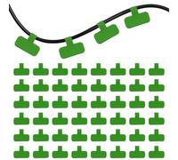 PATIKIL 48Pcs Cable Labels Tags, Reusable 60MM Write on Wire Tags Cord Labels Hook Loop Rectangle Cable Ties for Electronics Organize Wire Classify Identification Management, Green