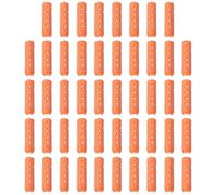 PATIKIL 48Pcs Shoelace Tips, Alloy 23mm Open Mouth Aglets Shoes Lace Cords End Tip Cap Replacement for DIY Clothes Strings, Bright Orange