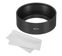 PATIKIL 49mm Lens Hood, Standard Focus Frosted Surface Anti-reflective Inside Hood with Cleaning Cloth for Camera Lens, Black for Nikon, for Fujifilm, for Pentax, for Leica