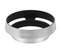 PATIKIL 49mm Lens Hood, Universal Metal Hollow Curved Screw-in Vented Lens Hoods for Fujifilm for Nikon for Pentax, Silver