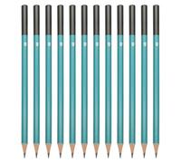 PATIKIL 4B Drawing Pencils for Sketching, 12PCS Sketch Pencils for Drawing Art Pencils Graphite Wood Pre-sharpened for Drawing Sketching Artist, Hexagonal, Black Refill, Green/Black Pole