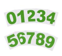 PATIKIL 4cm Reflective Number Stickers 0-9, 2 Set Vinyl Mailbox Number Decals Self-Adhesive Stickers for Outside Cars Doors Windows Signs Indoor Outdoor, Apple Green