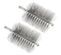 PATIKIL 4inch Chimney Brush, 2pcs Chimney Cleaning Brush Round Sweep Poly Steel Wire Chimney Cleaning Brush M12 Threaded for Chimney Fireplace Flue Pipe Rust Rod, 100mm