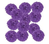 PATIKIL 4inch Tissue Paper Pom Poms, 12PCS Pom Poms Paper Flowers Ball Tissue Paper Flowers for Wedding Bridal Shower Birthday Bachelorette Party Backdrop Decoration, Dark Purple