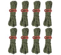 PATIKIL 4mm 13ft Tent Rope, 8 Pack Reflective Guy Lines with Aluminum Adjuster Tensioner Guyline Tent Cords for Outdoor Camping Hiking Backpacking Tent Tarp Canopy, Dark Green