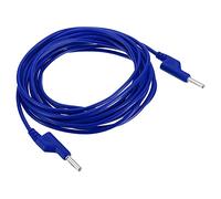 PATIKIL 4mm Banana Plug to Banana Plug Test Leads, 3.5mm OD 1000V/20A 15AWG Copper Flexible Stackable Cable Line Wire for Multi-Meter, Electrical Test Jumper 5m / 16.4ft, Blue