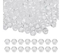 PATIKIL 4mm Bicone Crystal Beads, 400 Pcs Glass Faceted Bicone Beads Loose Spacer Bead for Jewelry Making Bracelet Necklace Earrings Wind Chimes Craft, Transparent