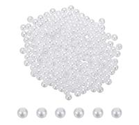 PATIKIL 4mm Colored Pearls, 280Pcs Pearl Beads for Jewelry Making Round Craft Beads with Holes for Jewelry Making DIY Crafts Necklace Bracelet Earring Sewing Home Decor, Pure White