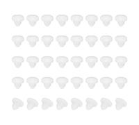 PATIKIL 4mm Diameter Silicone Hole Plug, 40 Pcs Round Snap in Type Locking Furniture Button Protective Cover Cap Head Fit for 3.5-4mm Hole for Seal Bulkhead Cylinder Hole, White