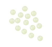 PATIKIL 4mm Glow Fishing Beads, 100Pcs Plastic Round Rubber Luminous Fishing Bait Eggs Rig Bead Tackle Lures Accessories with Storage Box, White
